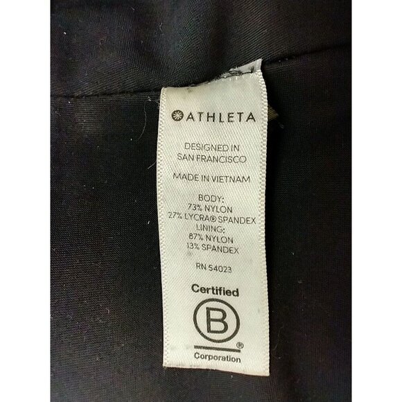 Athleta Mercurial Crop Flare Pants Women's Medium Black Stretch Nylon Mesh - Picture 8 of 14